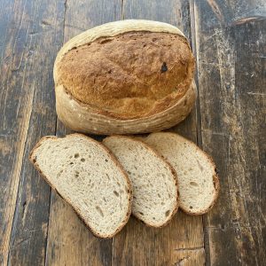 Crusty Sourdough Bread with Caramelised Onion